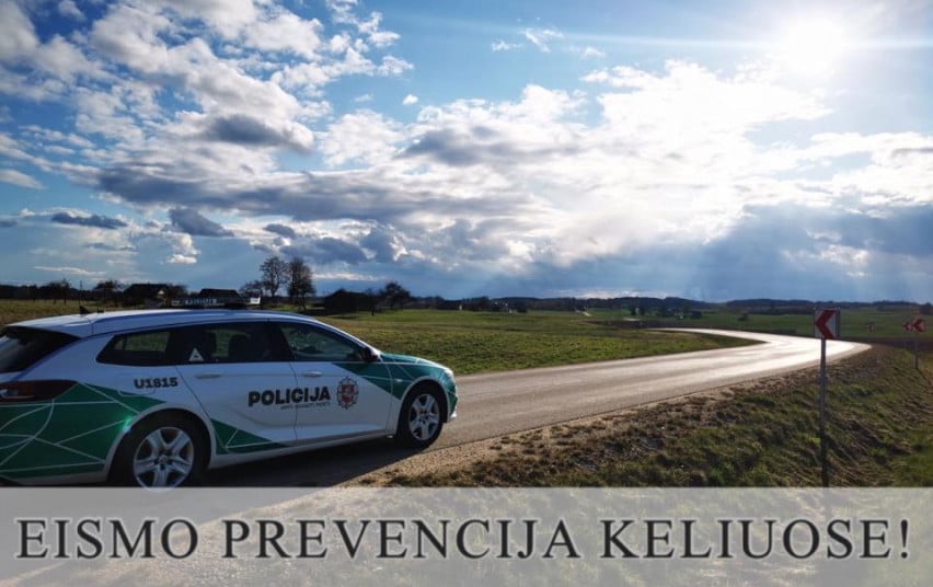 Lietuvos policija pranešė, jog liepos mėnesį vykdys eismo prevenciją keliuose