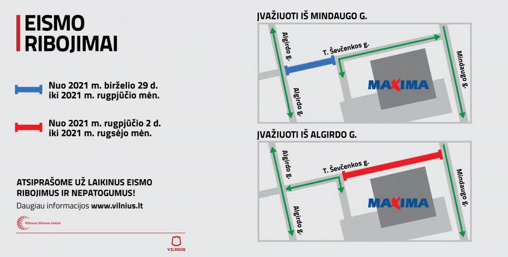 Rekonstruojant silumos tinklus – eismo ribojimai T. Sevcenkos gatveje 3