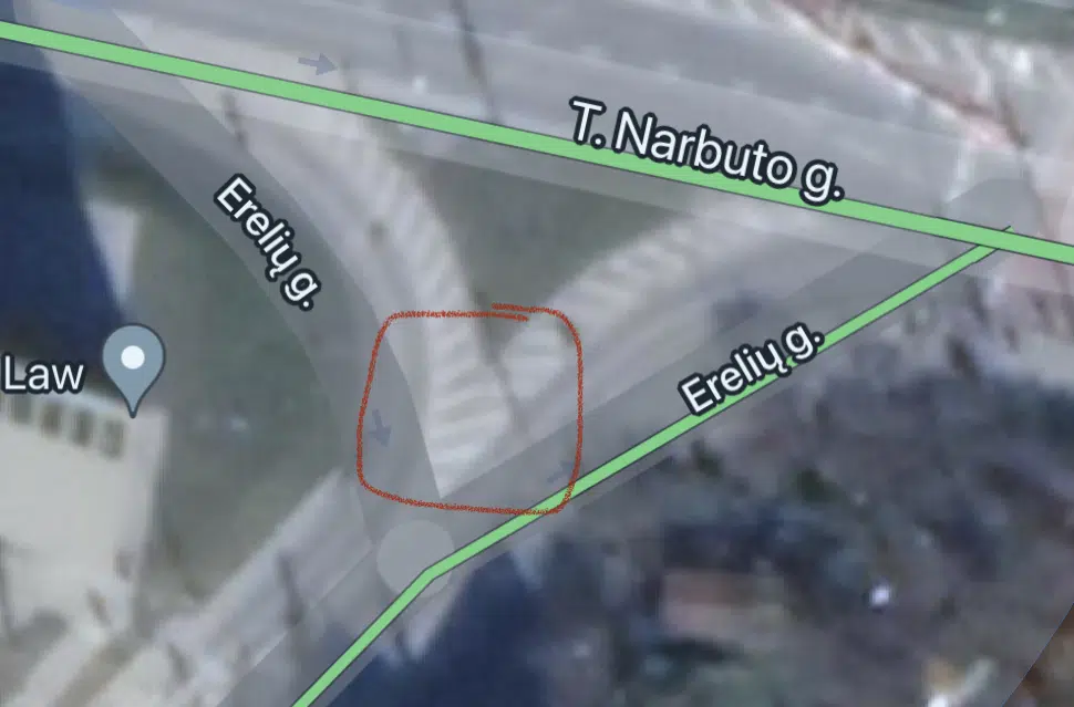 Užfiksuotas „Susisiekimo paslaugos“ darbuotojo KET pažeidimas susilaukė kritikos soc. tinkluose (video) 1 Uzfiksuoto KET pazeidimo vieta