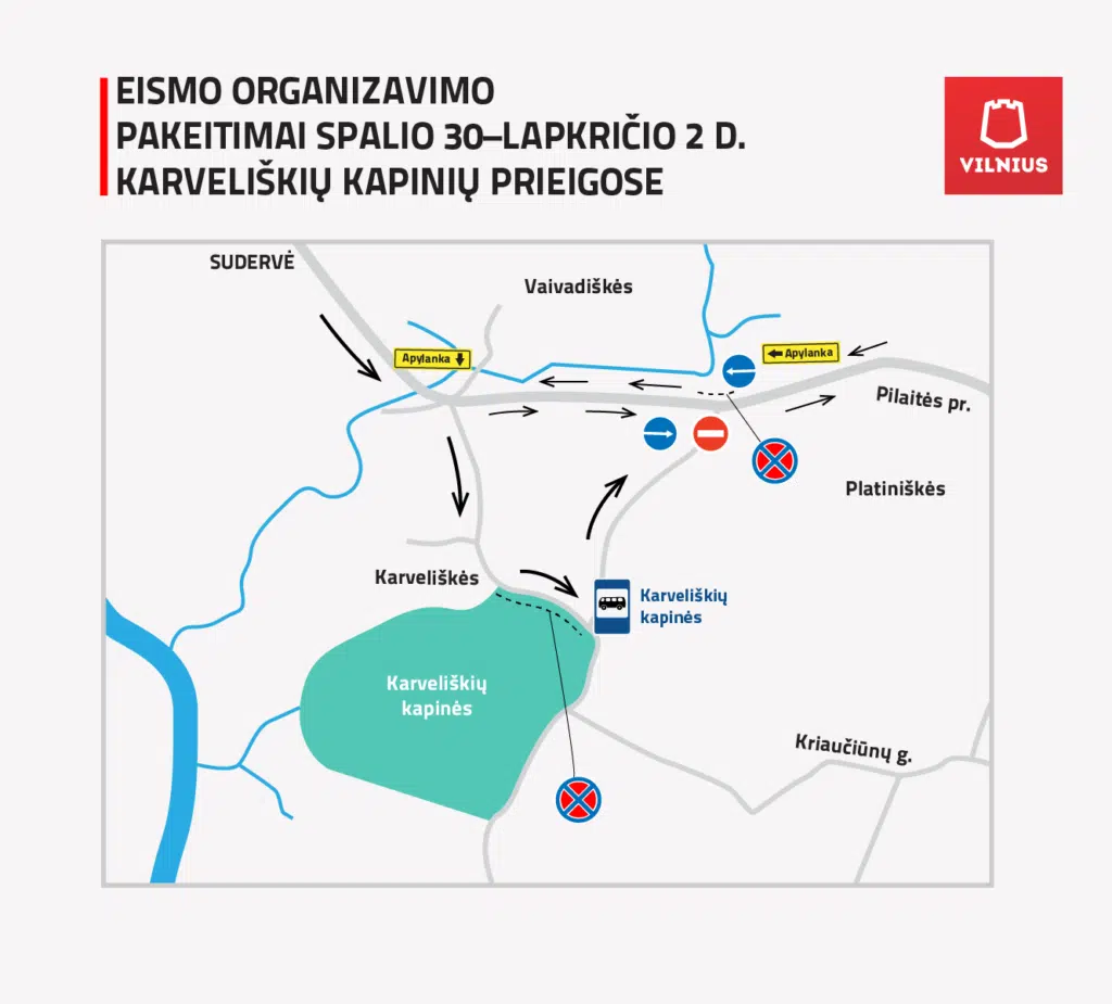 eismo organizavimo pakeitimai karveliskiu kapiniu prieigose