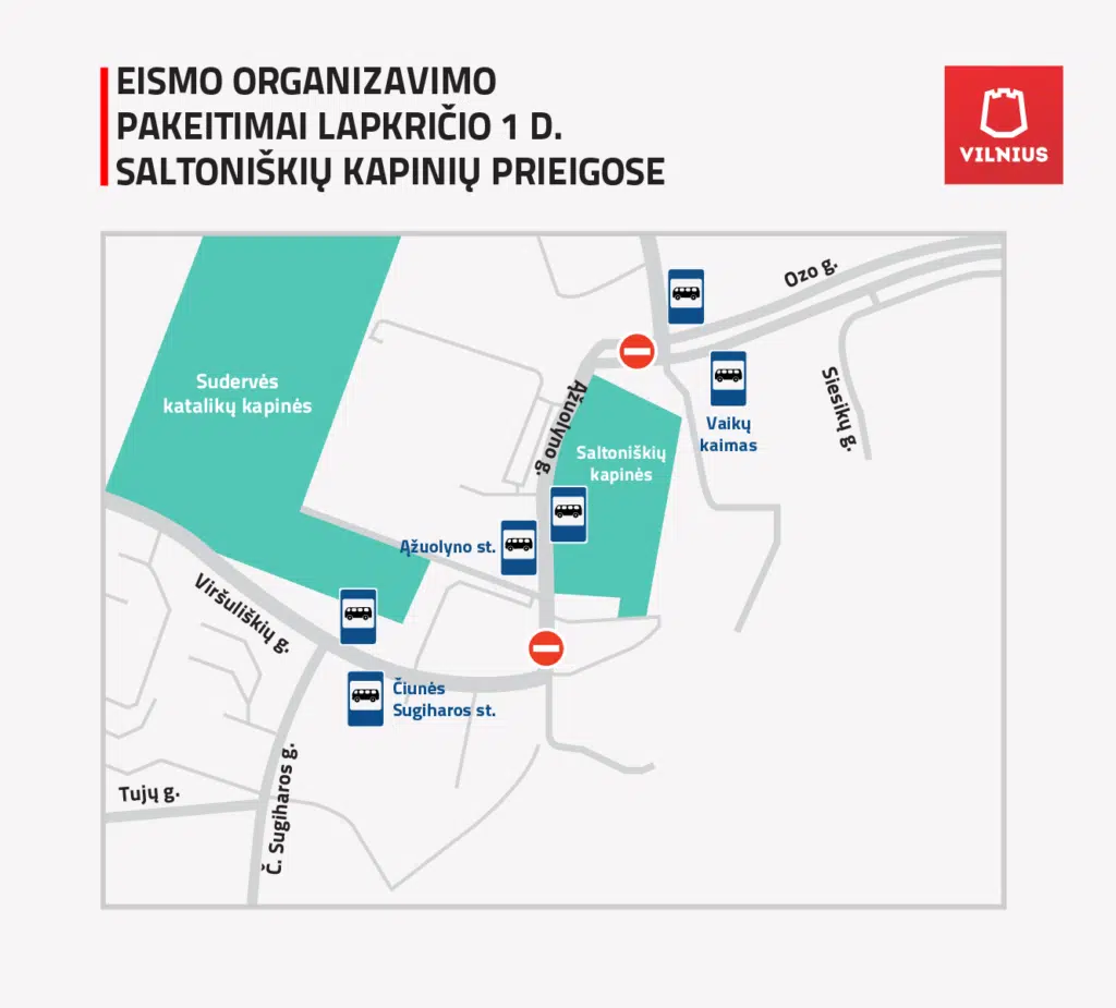 eismo organizavimo pakeitimai saltoniskiu kapiniu prieigose