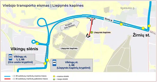 viesojo transporto eismas i liepynes kapines