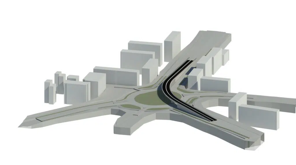 Kaune ruosiamasi viaduku sujungti K. Barsausko gatve ir Pramones prospekta maziau tarsos ir spusciu 3