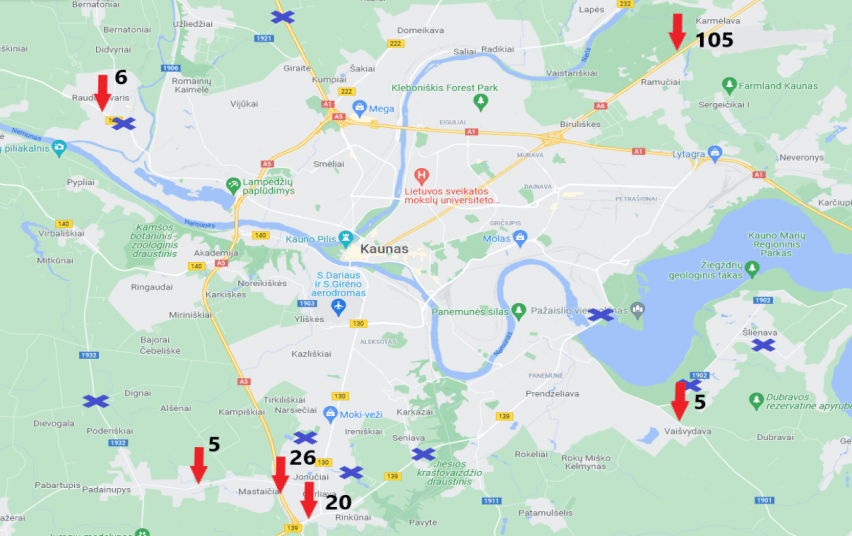 Kaune sudaryti „neblaivių vairuotojų“ žemėlapiai atskleidžia, jog dirbama kryptingai