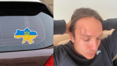 ukrainos-lipdukas-ant-automobilio-ir-sumustas-oleg-surajev