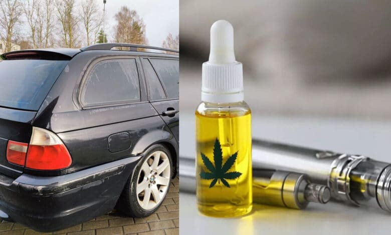 Sulaikytas-jaunas-„BMW“-vairuotojas,-kurio-automobilyje-rastas-ir-paimtas-skystis-su-įmaišyta-narkotine-medžiaga-e.-cigaretėms