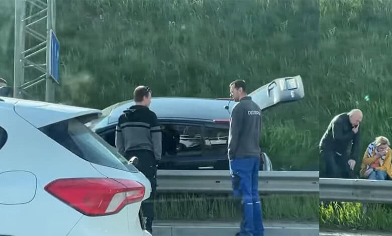 Avarija Vilniuje: vairuotojas nesuvaldė automobilio nuvažiavo nuo kelio ir atsitrenkė į stulpą