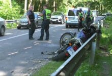 Vilniuje girtas „Volkswagen“ vairuotojas atsitrenkė ir sužalojo motociklo vairuotoją