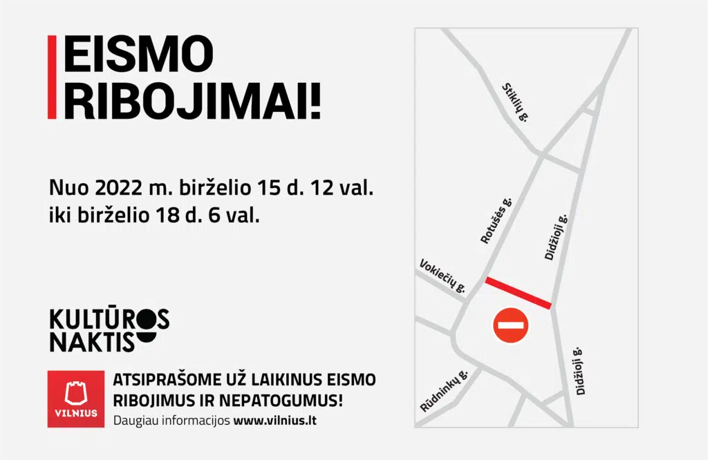 Vilniuje prasideda renginių maratonas – bus eismo ribojimų 3 eismo ribojimai vilniuje 3