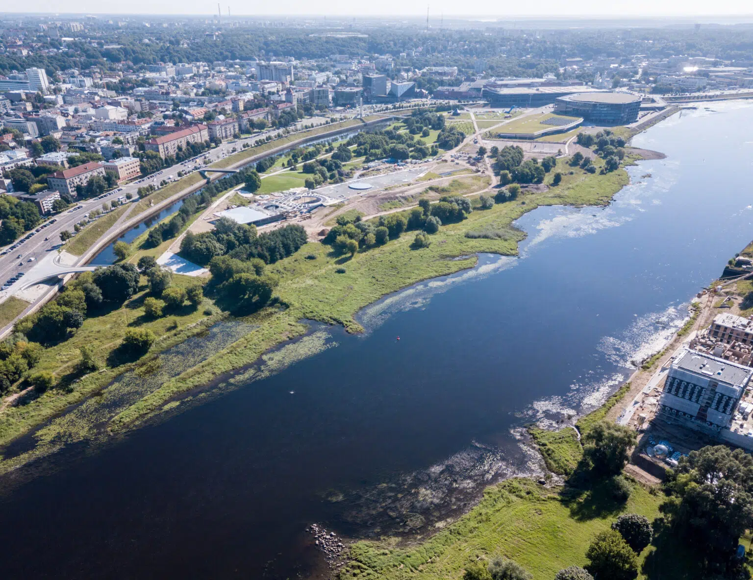 Aiskeja kaip atrodys Nemuno sala ir Aleksota sujungsiantis tiltas 2
