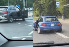 Vilniuje susidūrė „Citybee“ nuomos įmonei priklausantis „VW“ ir retas „BMW“, yra nukentėjusių žmonių