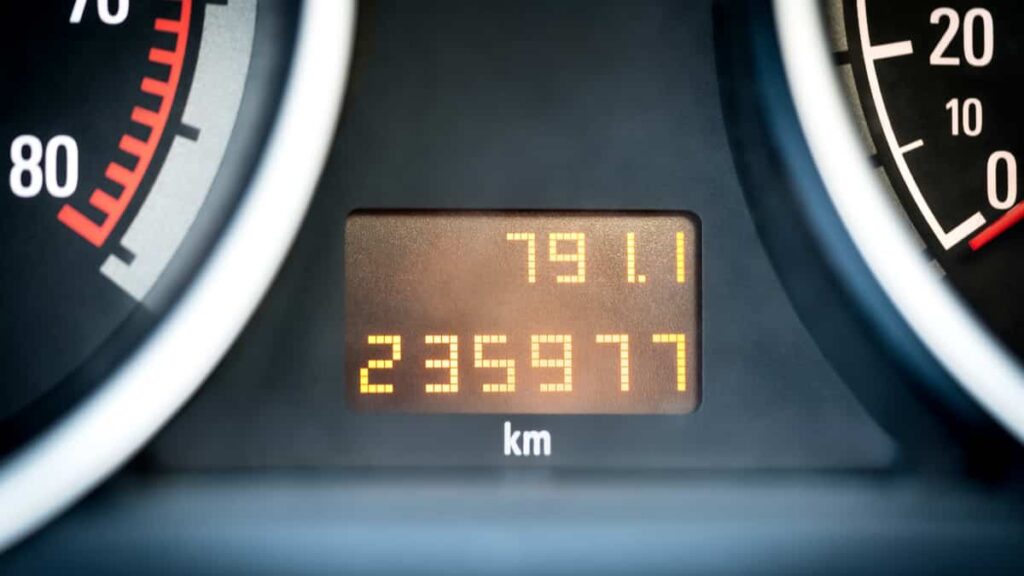 automobilio rida odometras