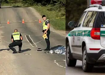 policijos-pareigunai-braizo-ivykio-schema-ir-policijos-tarnybinis-automobilis