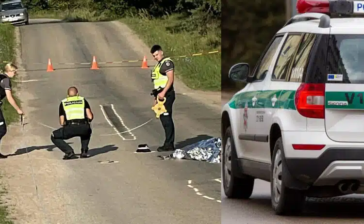 policijos-pareigunai-braizo-ivykio-schema-ir-policijos-tarnybinis-automobilis