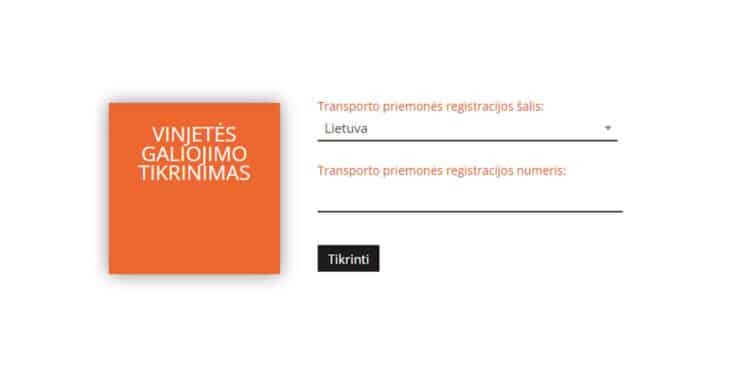 kaip patikrinti ar galioja keliu mokestis keliu vinjetes tikrinimas