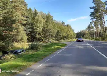 automobilis griovyje eismo ivykis