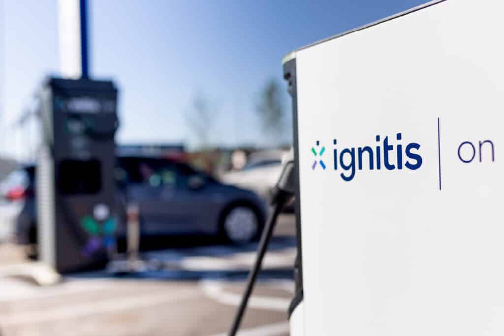 ignitis on elektromobiliu ikrovimo stotele
