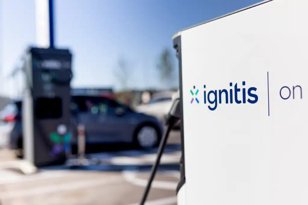 ignitis on elektromobiliu ikrovimo stotele