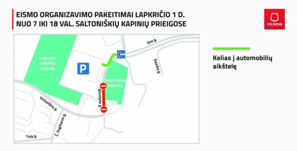 eismo organizavimo pakeitimai saltoniskiu kapiniu prieigose