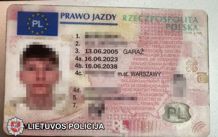 suklastotas lenkiskas vairuotojo pazymejimas