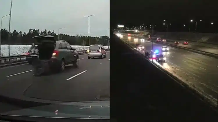 Avarija Vilniuje vakariniame aplinkkelyje partrenktas ratą keitęs žmogus