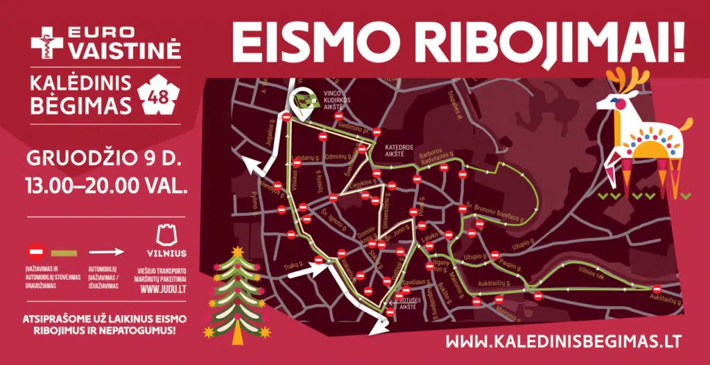 eismo ribojimai vilniuje kaledinio begimo metu