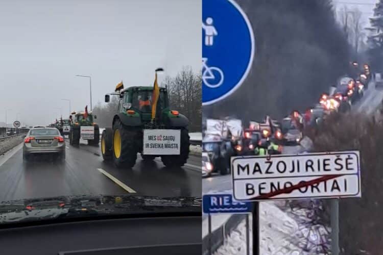 ukininku streikas traktoriu