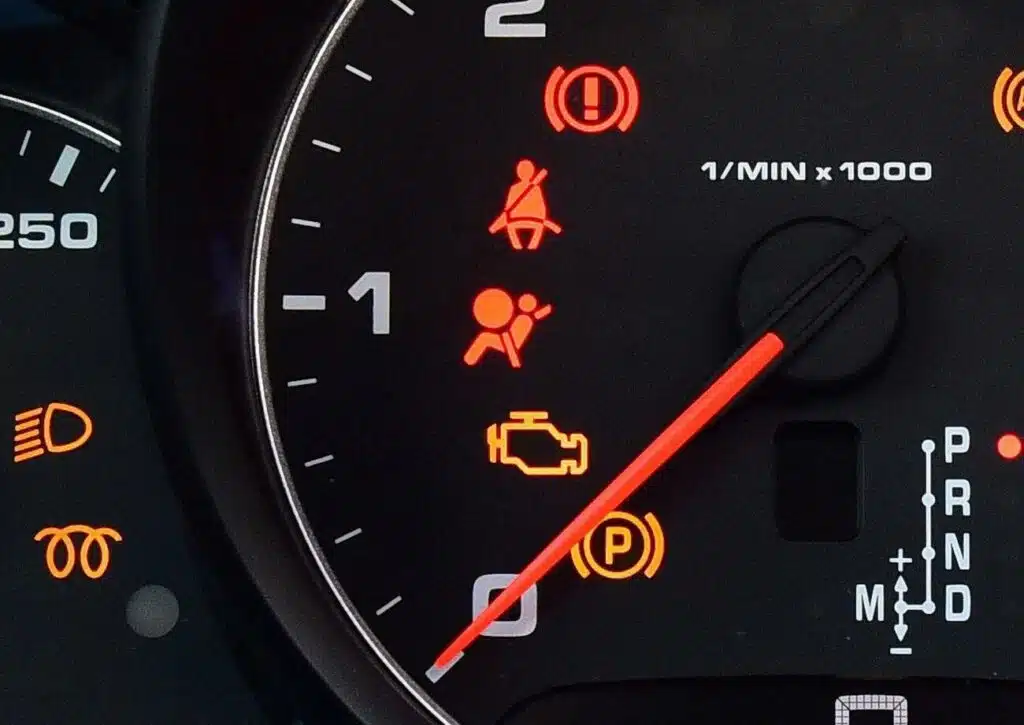 automobilio prietaisu skydelis oro pagalves lempute