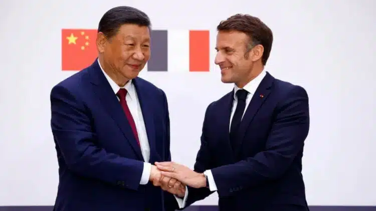 Xi Jinping ir Emmanuel Macron