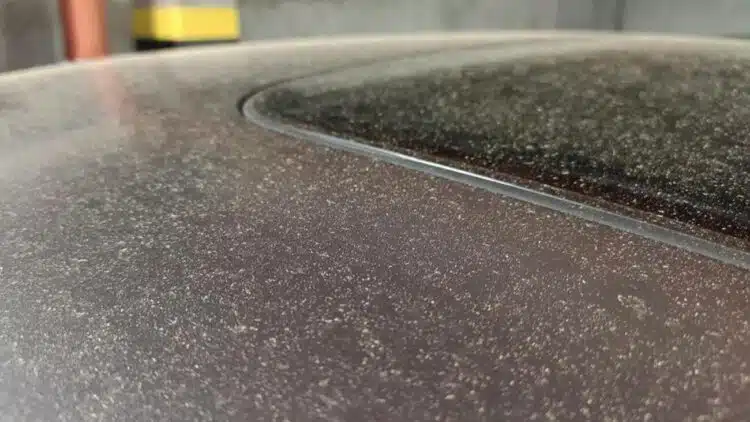 geltonos dulkes ant automobilio