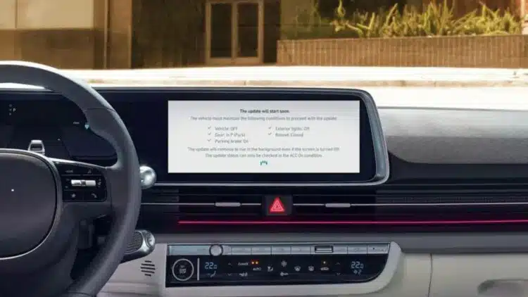 hyundai automobilis interjeras