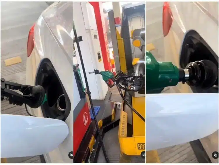 robotas pildo degalus Kinijoje