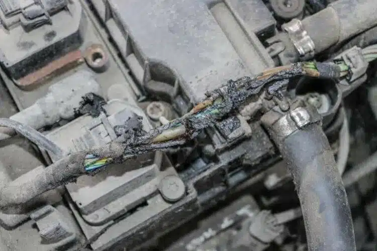 sudege automobilio elektros instaliacijos laidai