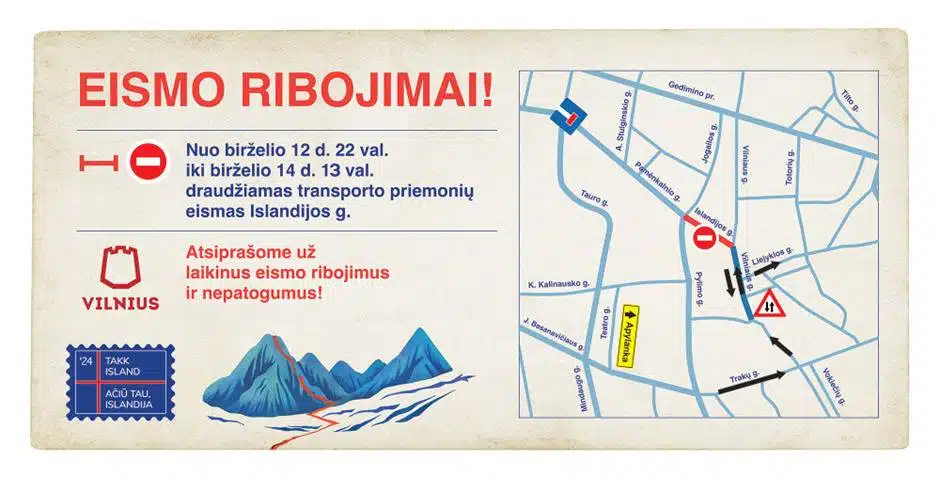 eismo ribojimai vilniuje