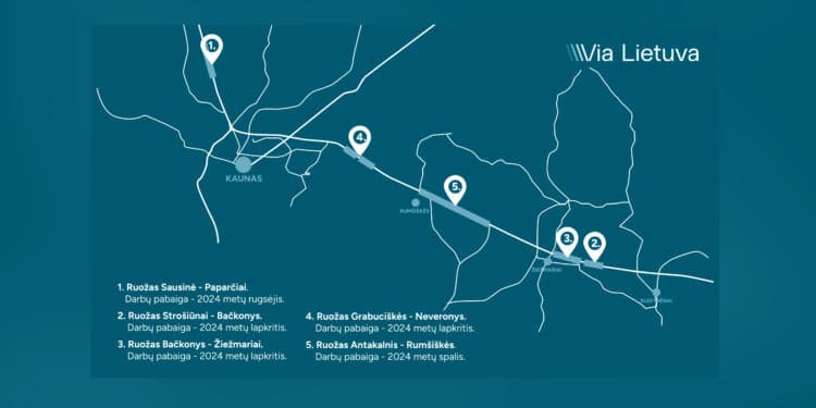 Remonto darbai automagistralėje Vilnius–Kaunas–Klaipėda įsibėgėja 23 km kelio bus atnaujinta iki lapkričio, pirmąją atkarpą ketinama atidaryti jau rugsėjį