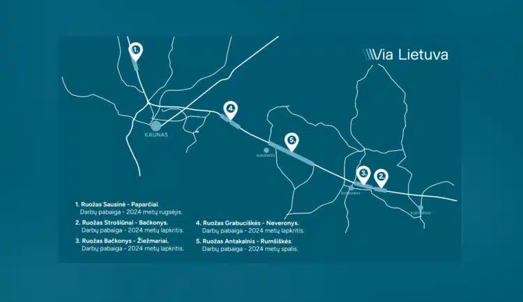 Remonto darbai automagistralėje Vilnius–Kaunas–Klaipėda įsibėgėja 23 km kelio bus atnaujinta iki lapkričio, pirmąją atkarpą ketinama atidaryti jau rugsėjį