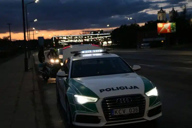 policijos tarnybinis audi automobilis reidas