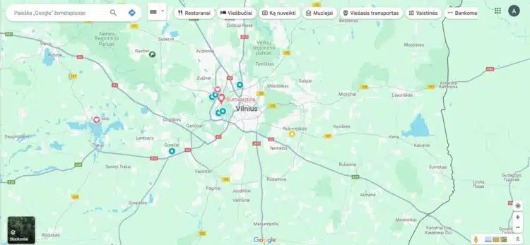 kaip nustatyti marsruta google maps