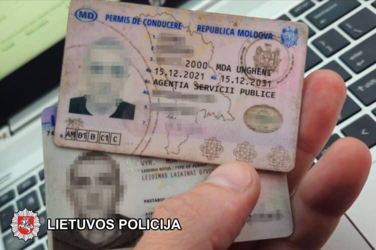 suklastotas vairuotojo pazymejimas