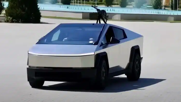 tesla cybertruck su kulkosvaidziu