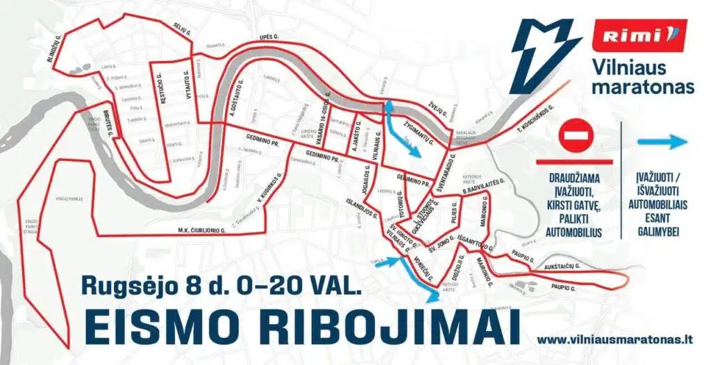 eismo ribojimai vilniuje 2024 rugsejo 8 diena
