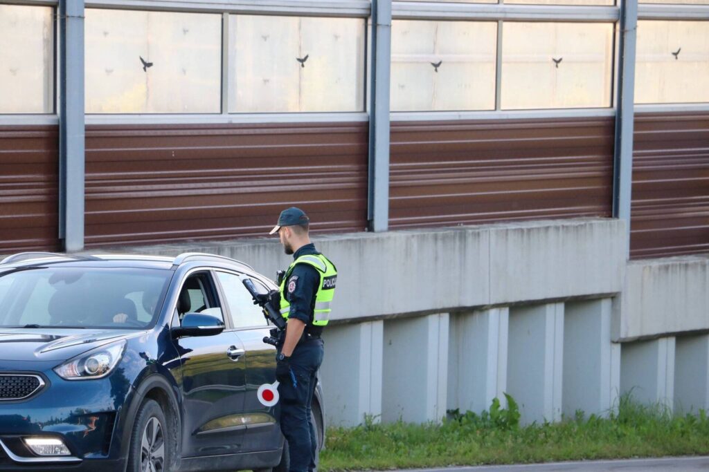 policijos pareigunas reidas blaivumo patikra alkotesteris sustabdytas automobilis