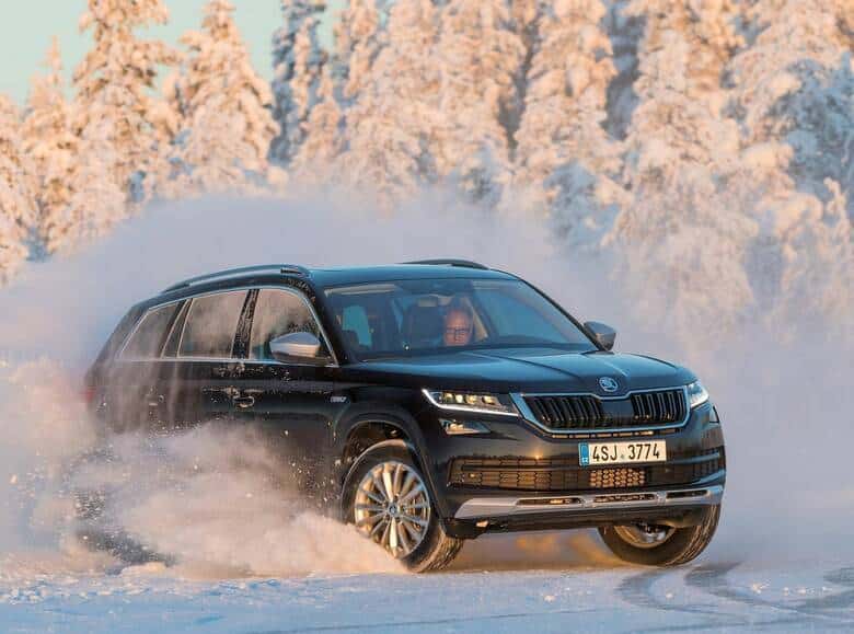 skoda kodiaq keturi varomi ratai ziema sniegas