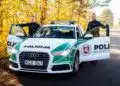 audi policijos tarnybinis automobilis policijos pareigunai ruduo
