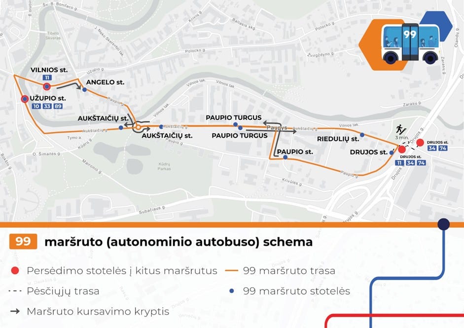 autonominio autobuso marsruto schema vilniuje