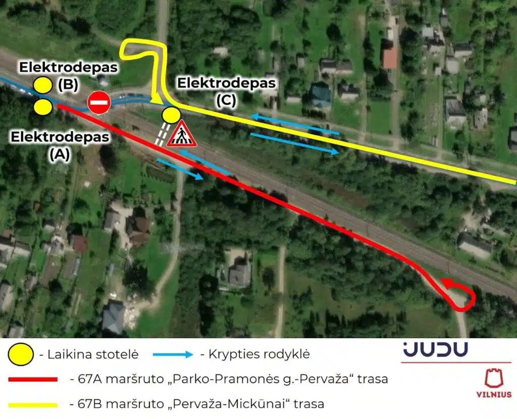 gelezinkelio pervaza pramones gatveje laikina stotele