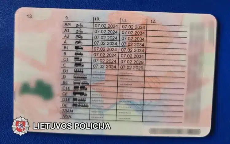 suklastotas vairuotojo pazymejimas