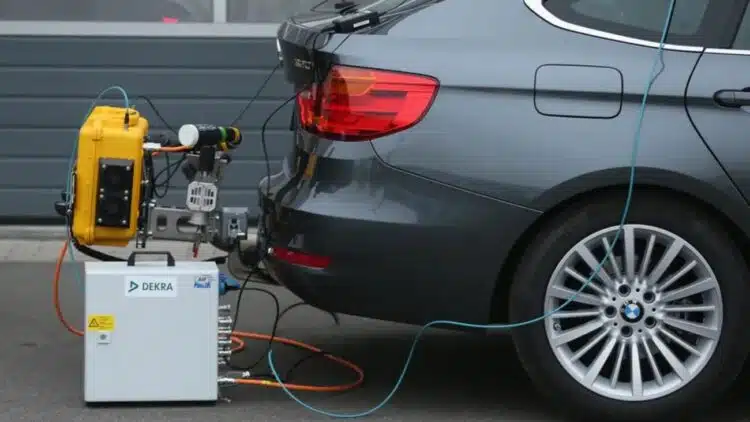 Išmetamųjų teršalų kiekio tikrinimas bmw automobilis