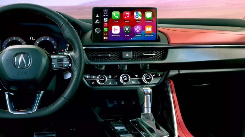 Naujajame Acura 2025 ADX ciferblatai ir mygtukai yra vienodi