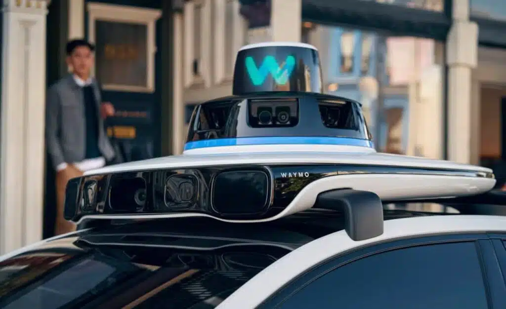 Waymo lidaras Jaguar I-Pace automobilyje